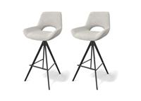 Modulax Matera Mikah Perlino Fabric Set of 2 Swivel Bar Chairs - 92cm RRP £630