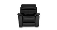 DFS Nevara Black Leather Armchair RRP £949