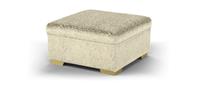 Sofology The Valentina Footstool Fabric Champagne Designer Feet Walnut RRP £549
