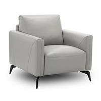 Nest Gustav 4106 Silver Grey Leather & Black Metal Armchair RRP �999