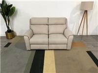 Nicoletti Amarone Beige Fabric 2 Seater Electric Power Recliner Sofa RRP £3599