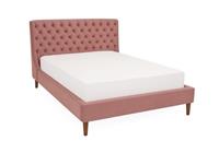 DFS Cavendish High Headboard Double Bedframe in Pink Velvet Pink RRP £849