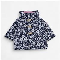 Jojo Maman Bb, Raincoat Duffle Navy With White Flowers , 2-3 Years 150F0E65...