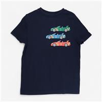 Marks And Spencer, T-Shirt Short Sleeved Navy With Racing Cars, 3-4 Years 05C...