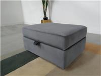 DFS Plush Large Storage Footstool in Sensual Velvet Denim RRP £499