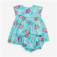 Piccalilly, Blue Sealife Woven Dress & Bloomers, 6-12 Months D625D2EEA580/1