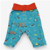 Frugi, Joggers Reversible Pond Life And Orange Stripe, 3-6 Months 95E7542E5FF2/1