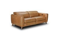 Nest Mai 3-Seater Sofa 2x Power Recline Honey with Walnut Wood Legs RRP £3498