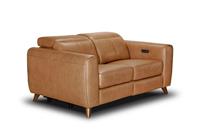 Nest Mai 2-Seater Sofa 2x Power Recline in Honey with Walnut Wood Legs RRP £3398