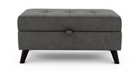 DFS Penny Storage Bench Stool Footrest Sensual Velvet Steel RRP £499
