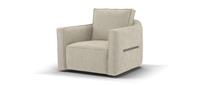 Sofology Palazzo Stone Lifestyle Nubuck-Feel Fabric Swivel Armchair RRP £799