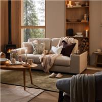 Dusk Lyon Speckled Sand Boucle 2 Seater Sofa RRP &pound;759