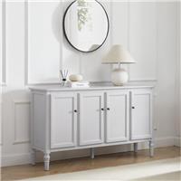Dusk Ruby Washed Stone Grey & Silver Effect 4 Door Sideboard RRP £395