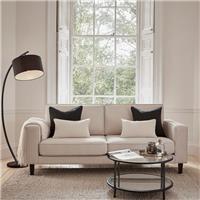 Dusk Soho Natural Linen Look Fabric 3 Seater Sofa RRP &pound;764