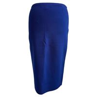 Diane Von Furstenberg Knitted Midi Pencil Skirt in Blue Viscose - US4 Regular