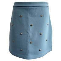 Maje Jizie Bee-Embellished Mini Skirt in Blue Polyester - One Size Regular