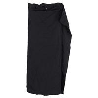Yohji Yamamoto Wrap Midi Skirt in Black Wool - UK10 Regular