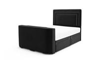 DFS Elera Jet Black Velvet 4 Drawer Storage King Size TV Bedframe RRP £2079
