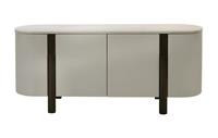 DFS Lorea White Marble Effect Ceramic & Grey Sideboard RRP £899