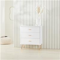 Fishe & Lilly Monroe Solid Wood White Chest of 3 Drawers RRP &pound;349.99