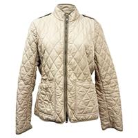 Burberry Zipped Quilted Jacket in Beige Polyester - IT46 Regular