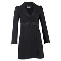 RED Valentino Bow Accent Peacoat in Black Wool - IT40 Regular