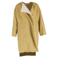 Max Mara Long Back Coat in Yellow Alpaca Wool - EU40 Regular