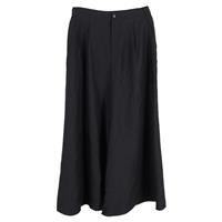 Yohji Yamamoto Flared Midi Skirt in Black Wool - UK10 Regular