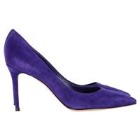 Gianvito Rossi Pointed Toe Pumps in Indigo Suede