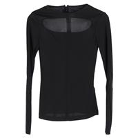 Victoria Beckham Cutout Crepe Top in Black Viscose - UK6 Regular