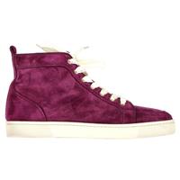 Christian Louboutin Rantus High Top Sneakers in Purple Suede