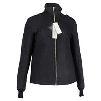 Rick Owens Zipped Parka Jacket in Black Cotton - L Regular