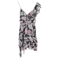 Isabel Marant Printed Ruffled Mini Dress in Multicolor Silk - FR38 Regular