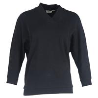 Kenzo Maxi Logo-Embellished V-Neck Sweater in Black Cotton - M Regular