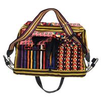 Etro Printed Tassel Detail Handbag in Multicolor Leather