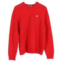 Celine Logo Knitted Crewneck Sweater in Red Cashmere - M Regular
