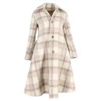 Acne Studios Checkered Belted Coat in Brown Alpaca Wool - EU32 Regular