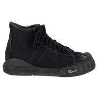 Visvim Lanier Leather-Trimmed High-Top Sneakers in Black Canvas