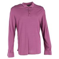 Loro Piana Long Sleeve Polo Shirt in Purple Cotton - XXXL Regular