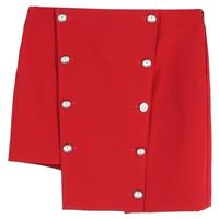Versus Versace Asymmetric Mini Skirt in Red Polyester - IT42 Regular
