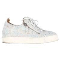 Giuseppe Zanotti May London Sneakers in White Glitter