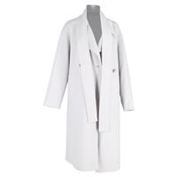 Joseph Belted Double-Breasted Coat in White Wool - FR42 Regular
