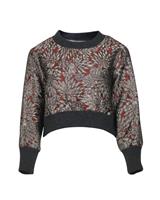 Dolce & Gabbana Bordeaux Brocade Sweatshirt in Burgundy Polyester - FR36 Regular