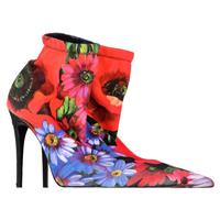 Dolce & Gabbana Floral Boots in Multicolor Polyester