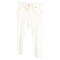 Chlo Crepe Oversized Pocket Detail Pants in White Acetate - EU38 Regular