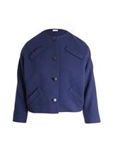 Balenciaga Multi-Pocket Front Button Evening Jacket in Blue Wool - FR36 Regular