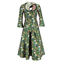 Erdem Floral Printed Flared Dress in Multicolor Polyester - UK10 Regular