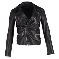 Gucci Bird-Embroidered Biker Jacket in Black Leather - IT40 Regular