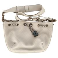 Chanel CC Paris-Rome Shoulder Bag in White Leather