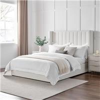 Dusk Madison Off White Boucl King Size Ottoman Storage Bed RRP &pound;439